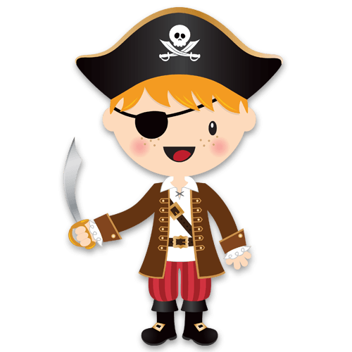 Stickers for Kids: The little sabre pirate