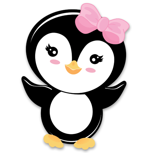 Stickers for Kids: Penguin greeting