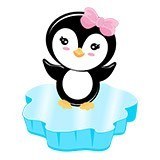 Stickers for Kids: Penguin on ice 6