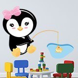 Stickers for Kids: Penguin fishing 3