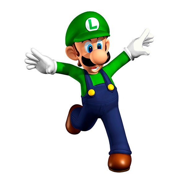 Stickers for Kids: Luigi Running