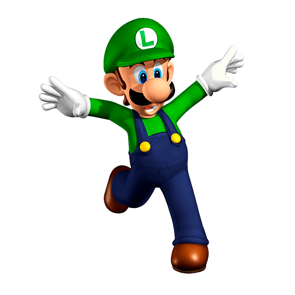 Stickers for Kids: Luigi Running