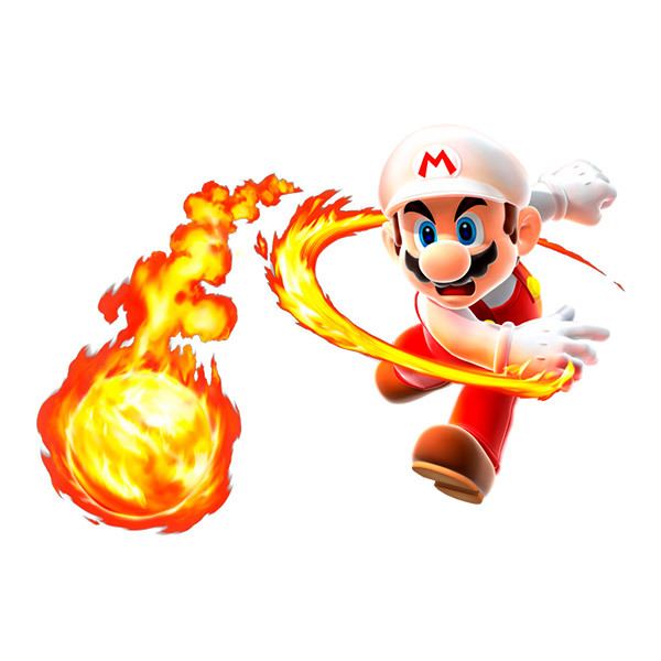 Stickers for Kids: Mario Bros Fireball