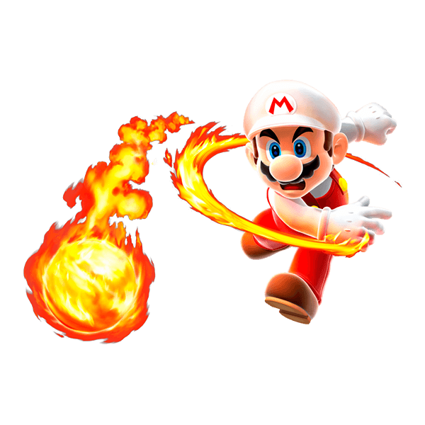 Stickers for Kids: Mario Bros Fireball