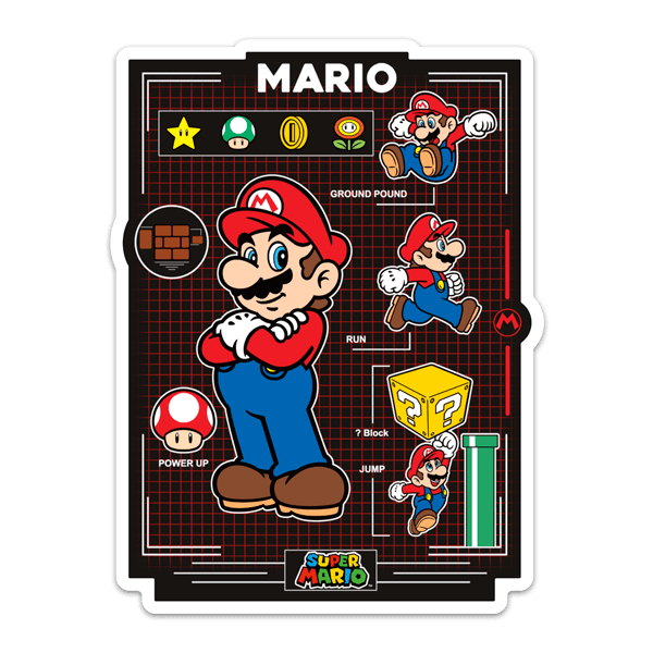 Car & Motorbike Stickers: Mario Bros Instructions