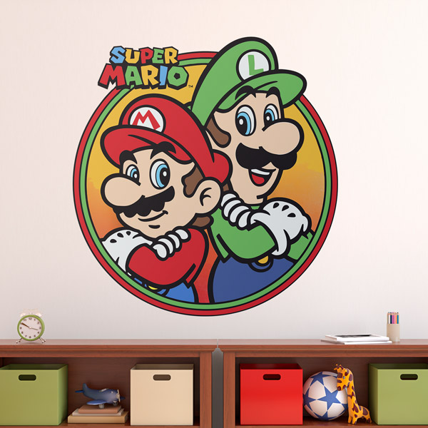 Super Mario Bros Team Wall Sticker 