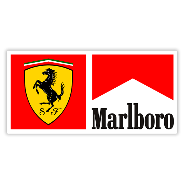 Car & Motorbike Stickers: Marlboro and Ferrari