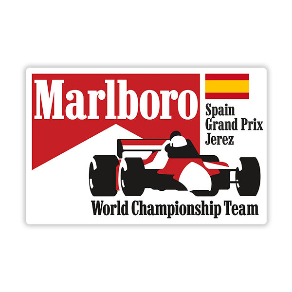 Car & Motorbike Stickers: Marlboro Spain Jerez
