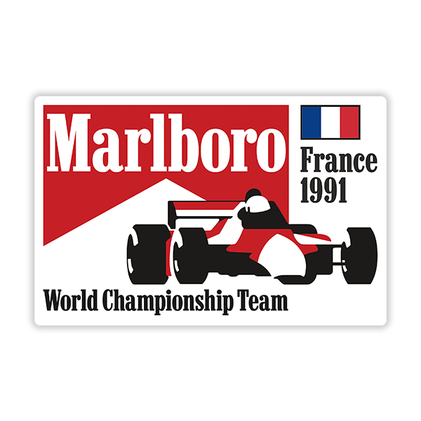 Car & Motorbike Stickers: Marlboro France 1991