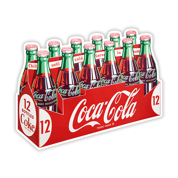 Car & Motorbike Stickers: Pack of 12 Coca Colas