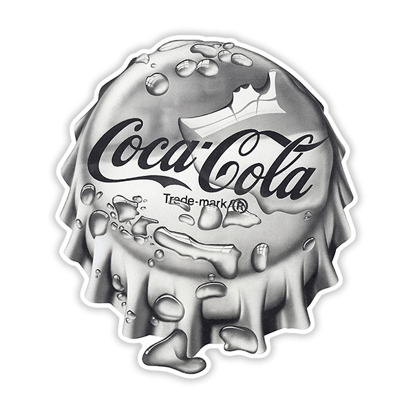 Car & Motorbike Stickers: Coca Cola Grey Plate