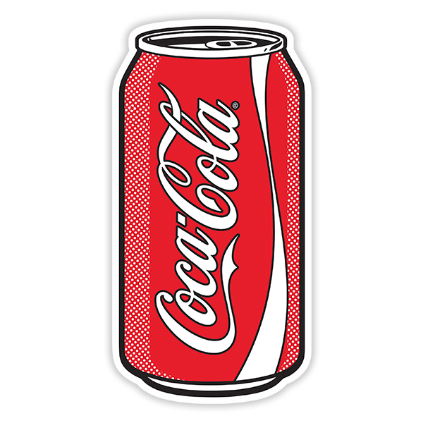 Car & Motorbike Stickers: Coca Cola Pop Art Tin