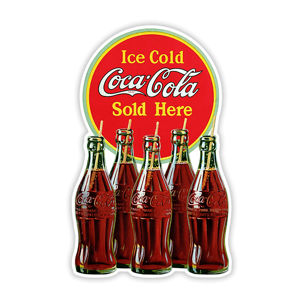 Car & Motorbike Stickers: Ice Cold Coca Cola Sold Here