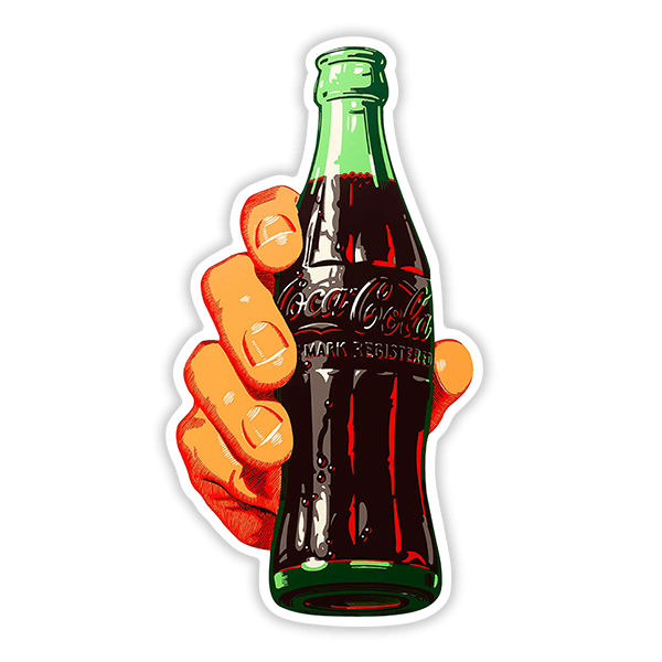 Car & Motorbike Stickers: Hand with Coca Cola