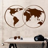 Wall Stickers: World Map Circles 2