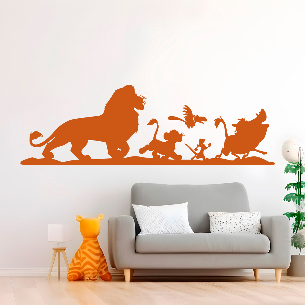Stickers for Kids: Lion King Characters Silhouettes