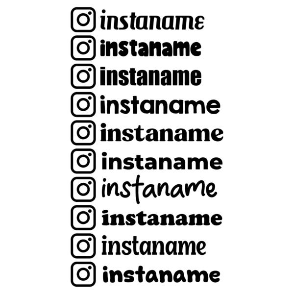 Car & Motorbike Stickers: Personalised Instagram