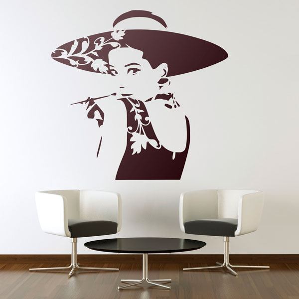 Wall Stickers: Actress Audrey Hepburn 