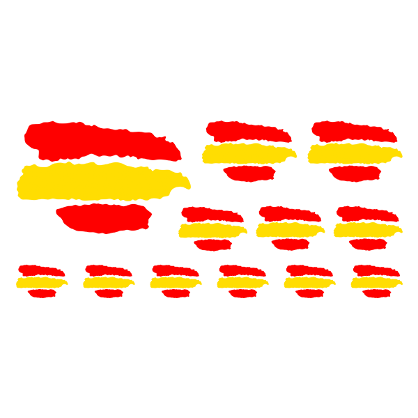 Car & Motorbike Stickers: Spain flag Kit