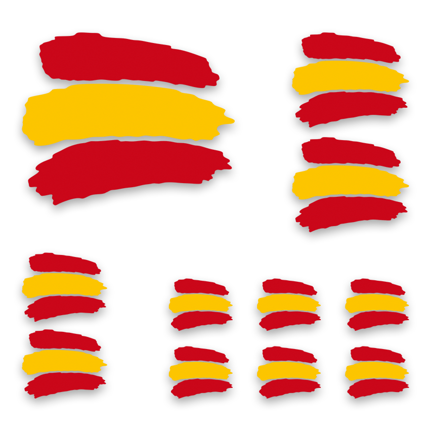 Car & Motorbike Stickers: Spain flag Kit