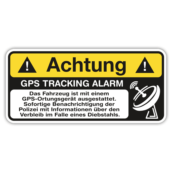 Car & Motorbike Stickers: Achtung GPS