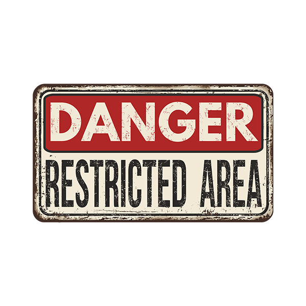 Wall Stickers: Danger Restricted Area