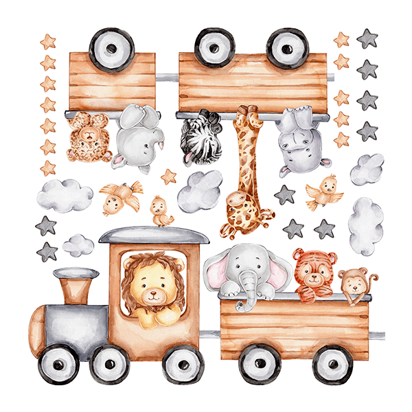 Stickers for Kids: The animal train
