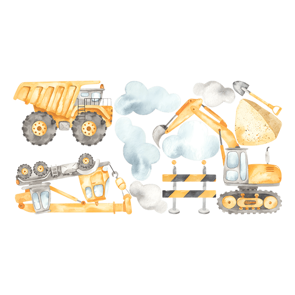 Stickers for Kids: Excavating machines