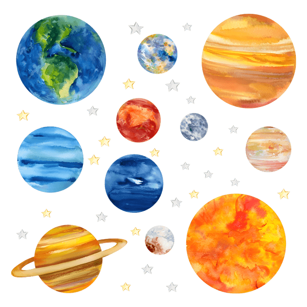 Stickers for Kids: Planets and stars