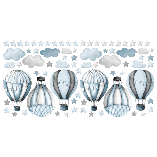 Stickers for Kids: Balloons and clouds