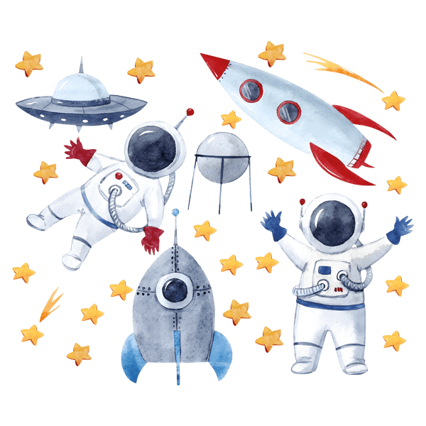 Stickers for Kids: Astronauts in space