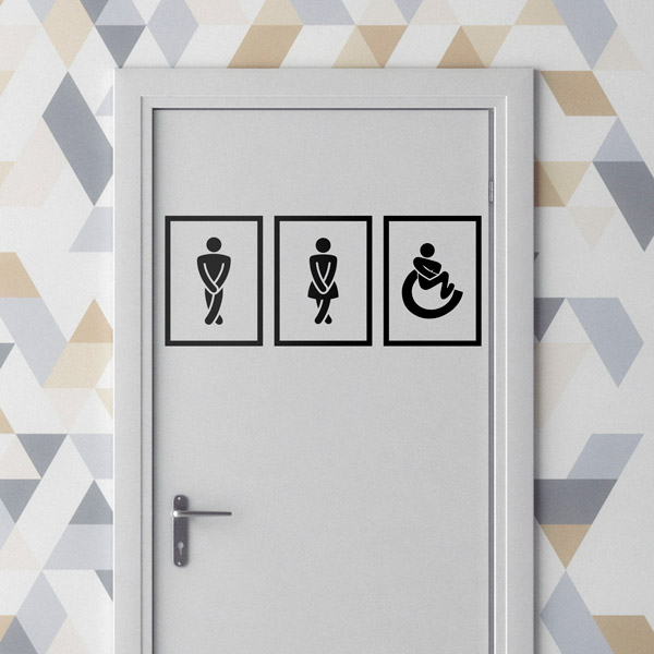 Wall Stickers: Icons for the WC