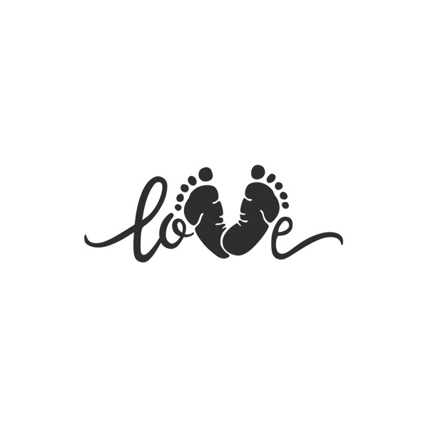Stickers for Kids: Love baby feet