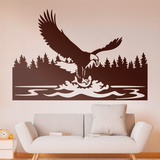 Wall Stickers: Eagle hunting fish 2