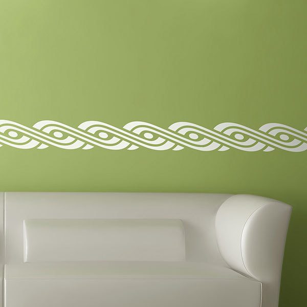 Wall Stickers: Self adhesive borders Oval spiral