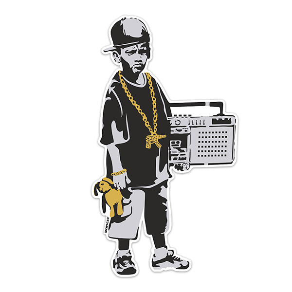 Wall Stickers: Banksy, Rapper Boy