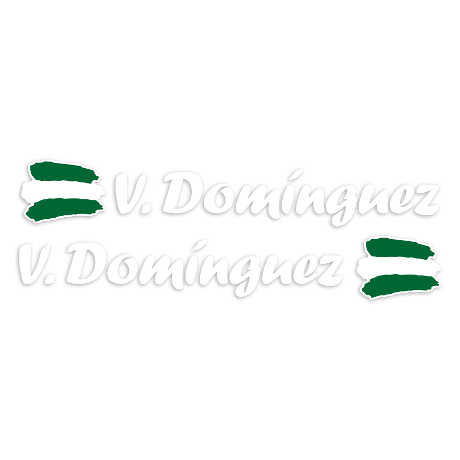 Car & Motorbike Stickers: 2X Flags Andalusia + Name calligraphic white