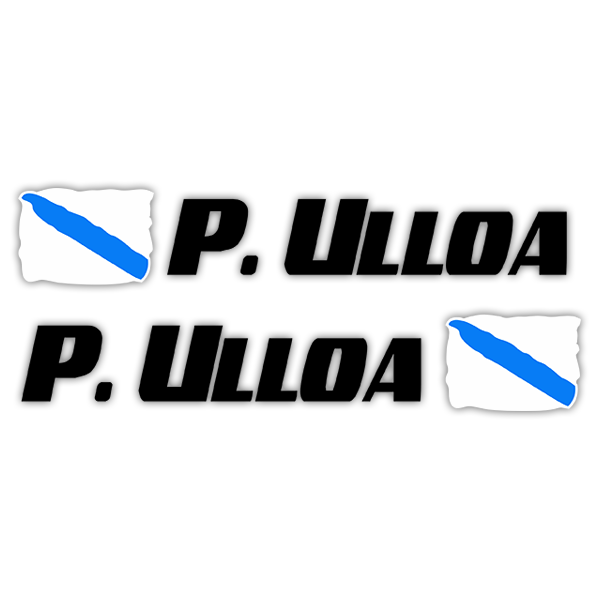 Car & Motorbike Stickers: 2 Flags Galicia + Name sport black