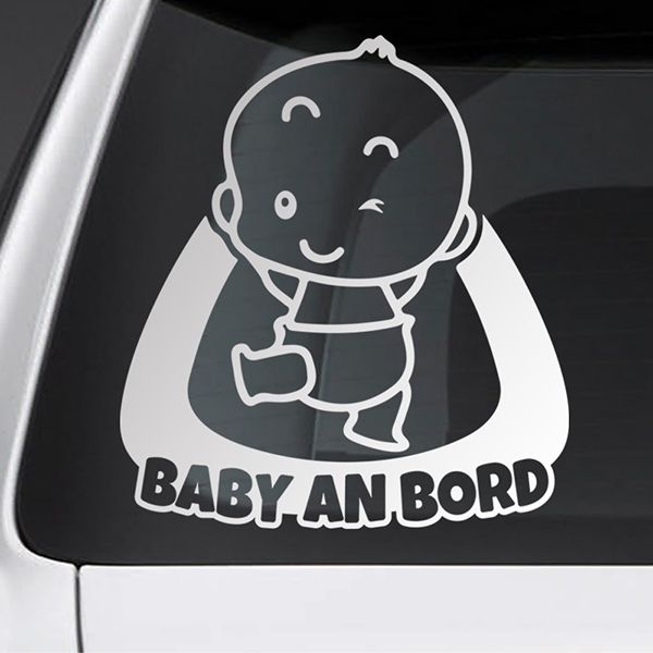 Car & Motorbike Stickers: Naughty German baby on board