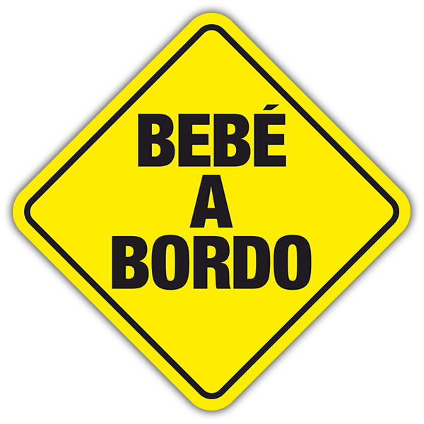 Car & Motorbike Stickers: Sign baby on board Spanish