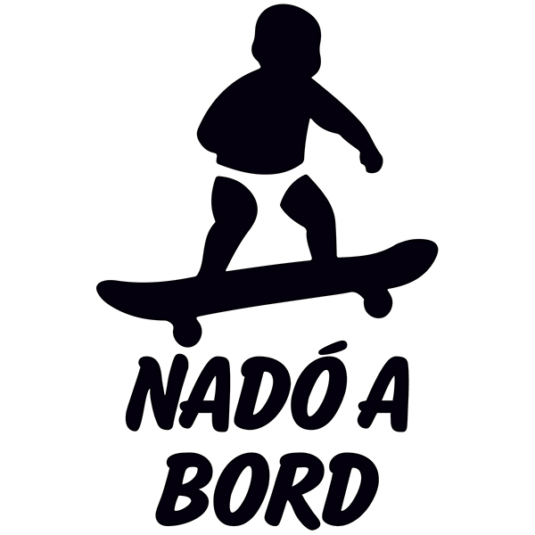 Car & Motorbike Stickers: Baby on board skate catalan