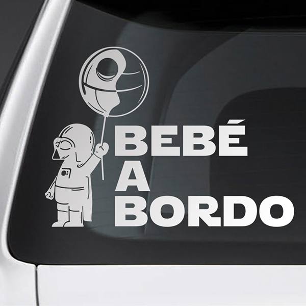 Car & Motorbike Stickers: Baby Darth Vader on board Spanish