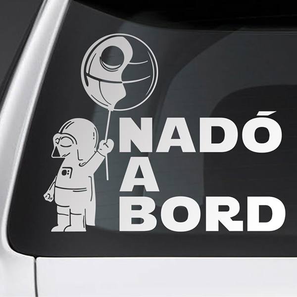 Car & Motorbike Stickers: Baby Darth Vader on board - Catalan