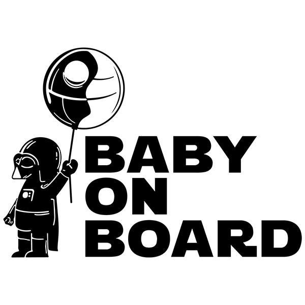 Car & Motorbike Stickers: Darth Vader baby on board English
