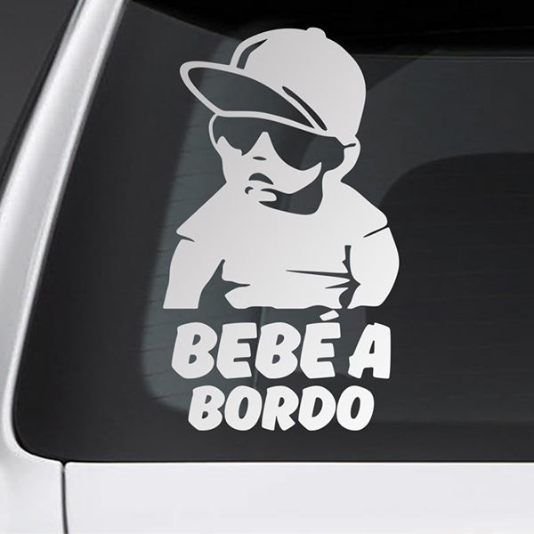 Car & Motorbike Stickers: Baby on board cool - Spanish