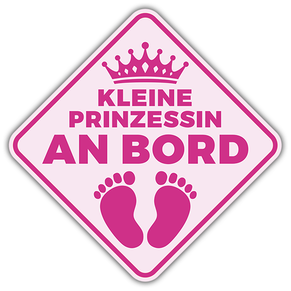 Car & Motorbike Stickers: Little princess on board - German