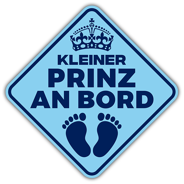 Car & Motorbike Stickers: Little prince on board - German