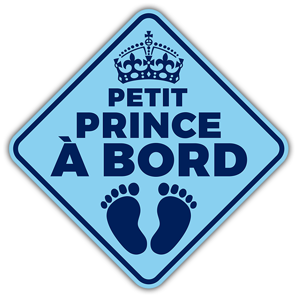 Car & Motorbike Stickers: Little prince on board - French