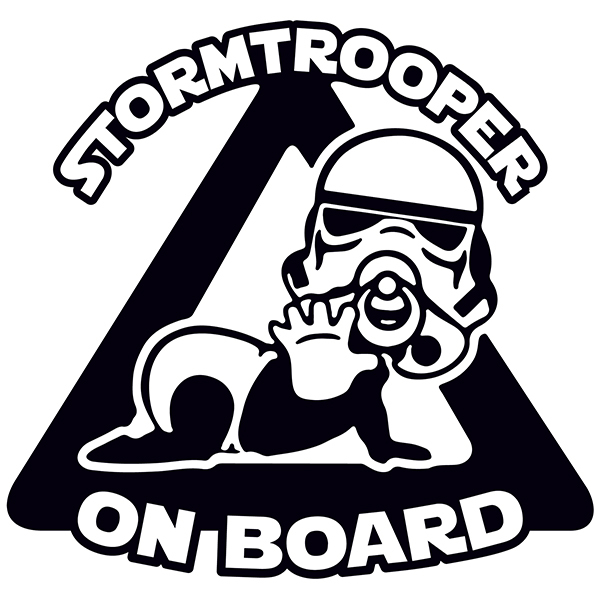 Car & Motorbike Stickers: Stormtrooper on board English