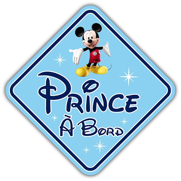 Car & Motorbike Stickers: Prince on Board Disney - french